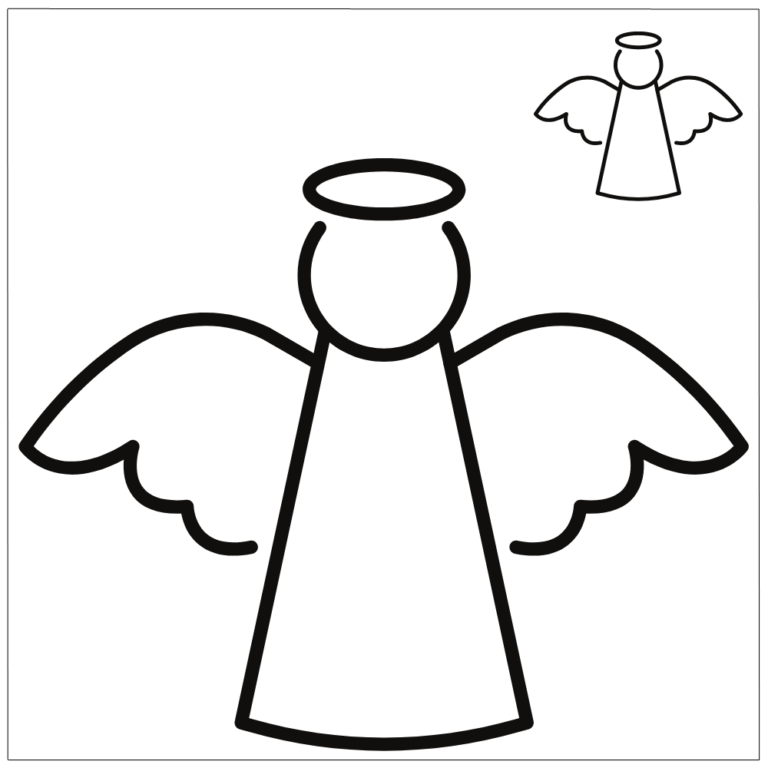 Molde de anjo para imprimir em tamanho grande - Artesanato Passo a Passo!