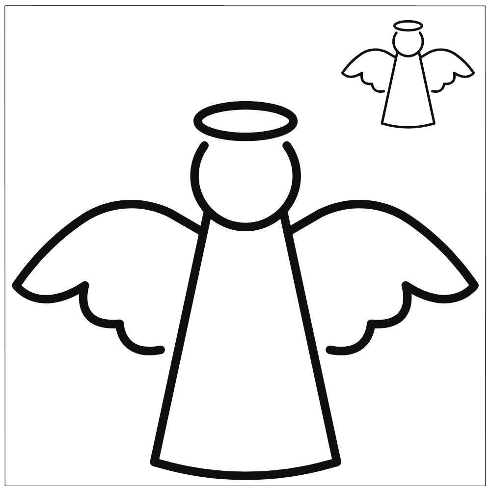 molde de anjo para imprimir