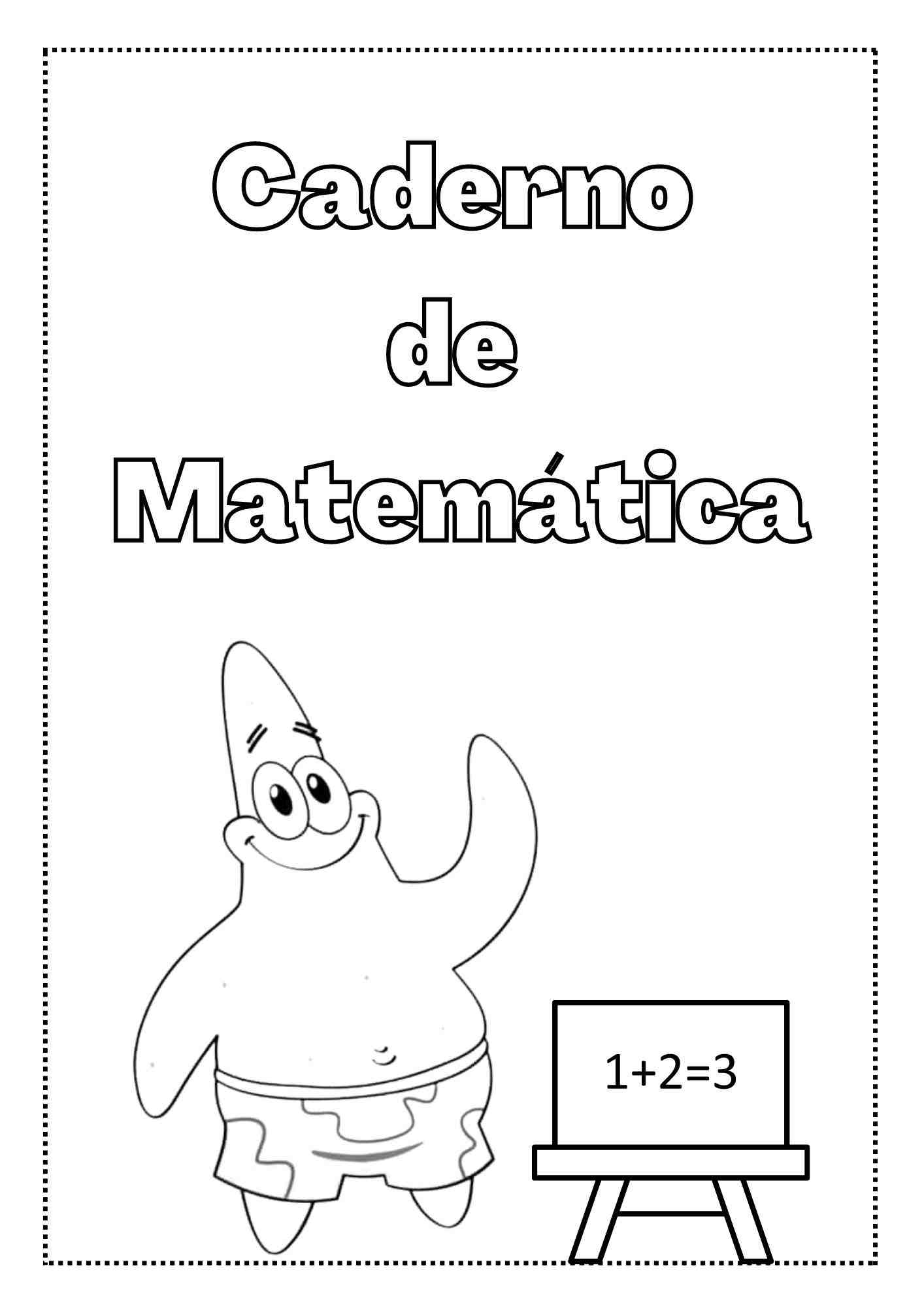 capa de matematica do patrick estrela