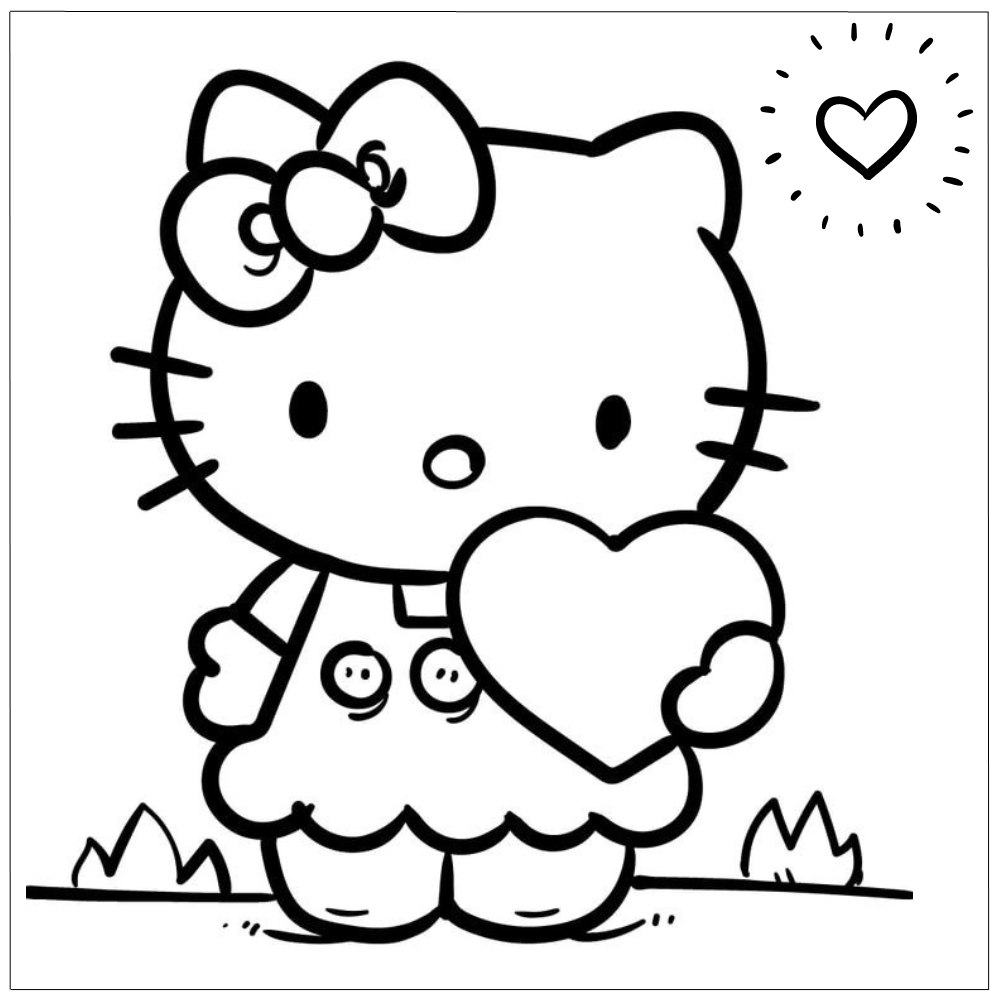 desenhos hello kitty para colorir e imprimir