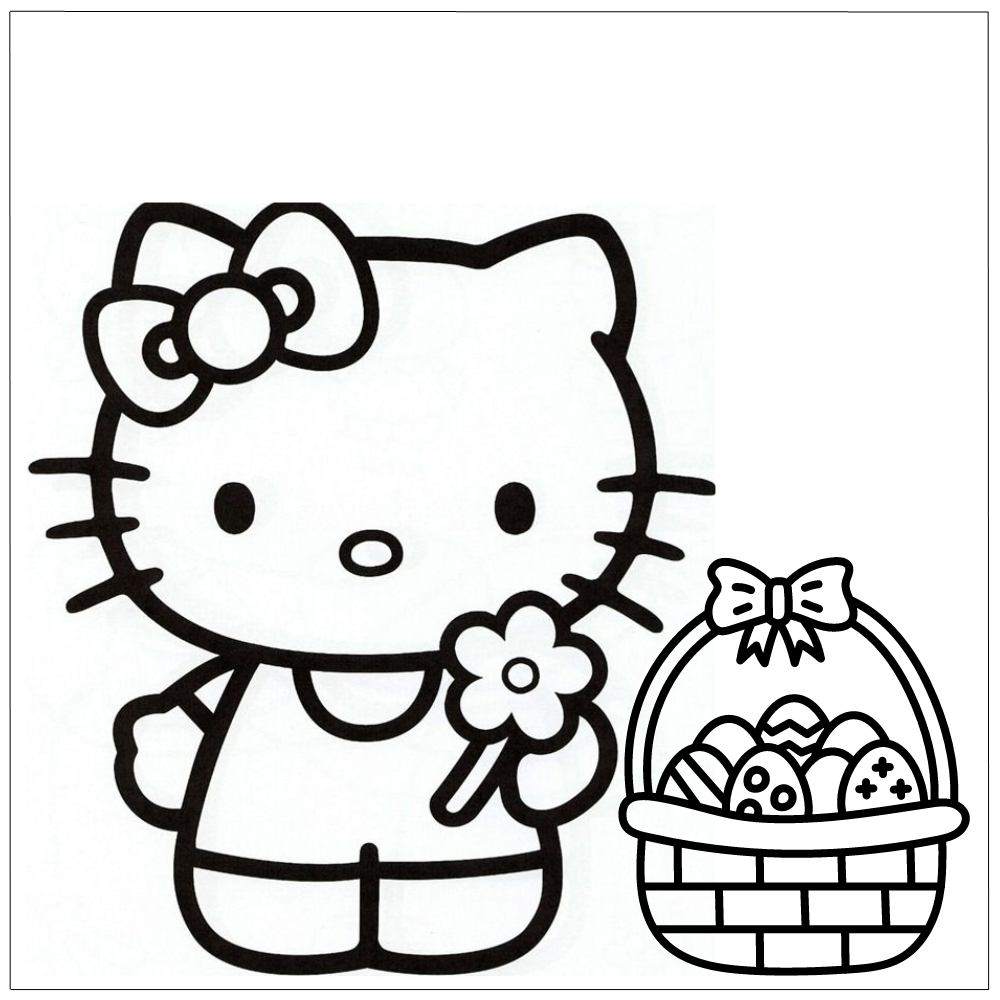 imagem de hello kitty para colorir