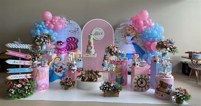 decoração criativa alice no país das maravilhas