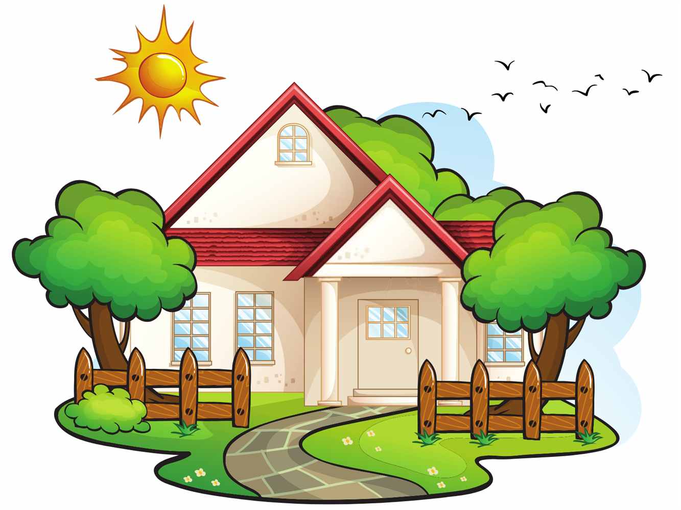 casas coloridas para imprimir