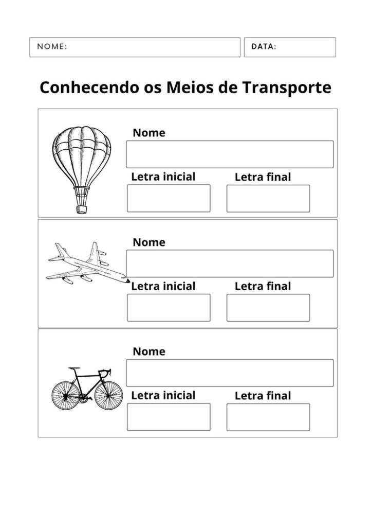 Meios de transporte educação infantil: 8 atividades criativas ...