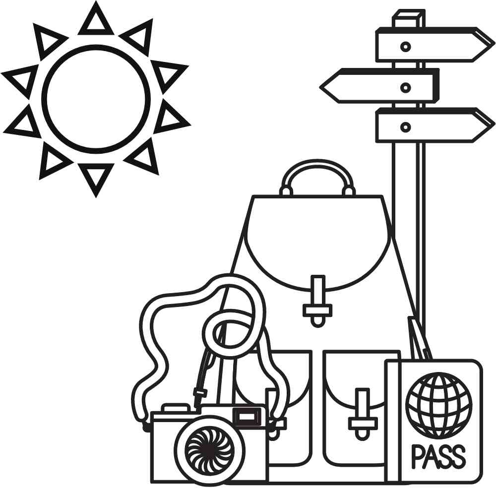 Desenhos de Acampamento Para Colorir e Imprimir - Pintar Grátis Online