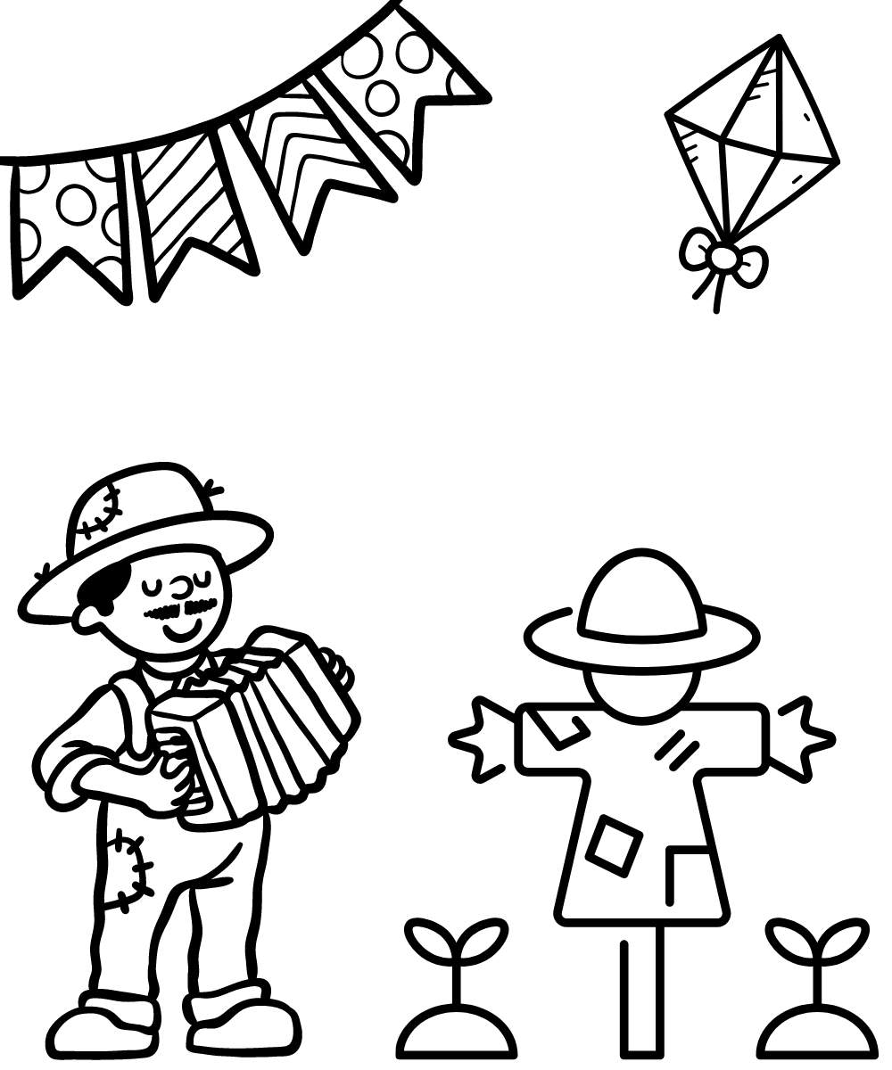 desenho de festa junina