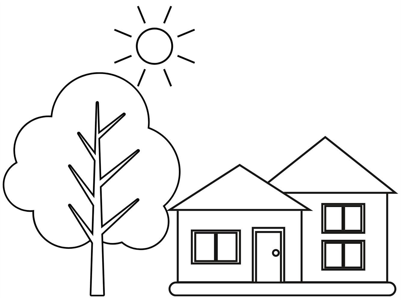 desenhos de casas para colorir