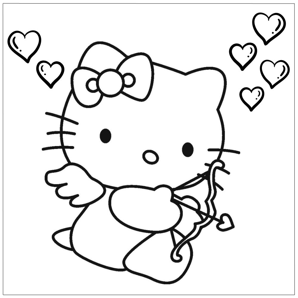 Atividades educativas: Desenhos da Hello Kitty para colorir