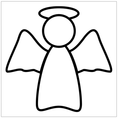 Molde de anjo para imprimir em tamanho grande - Artesanato Passo a Passo!