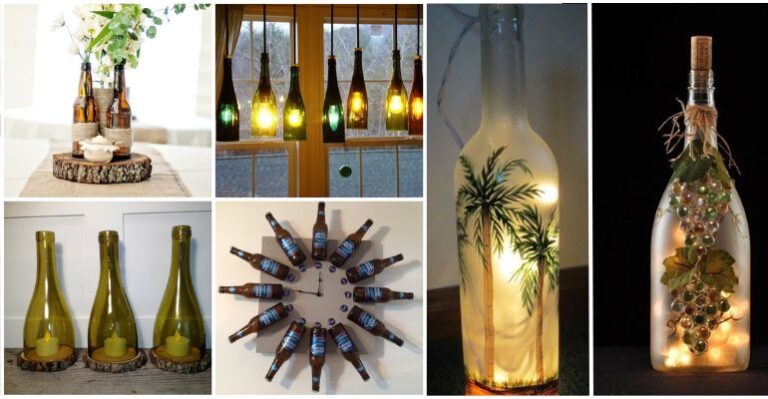 ideias com garrafas de vidro