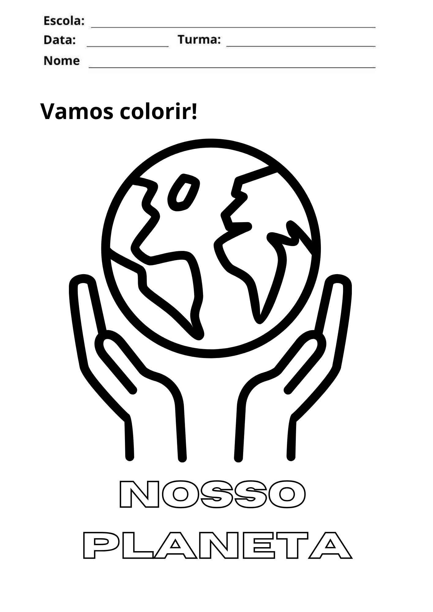 desenho do meio ambiente para colorir