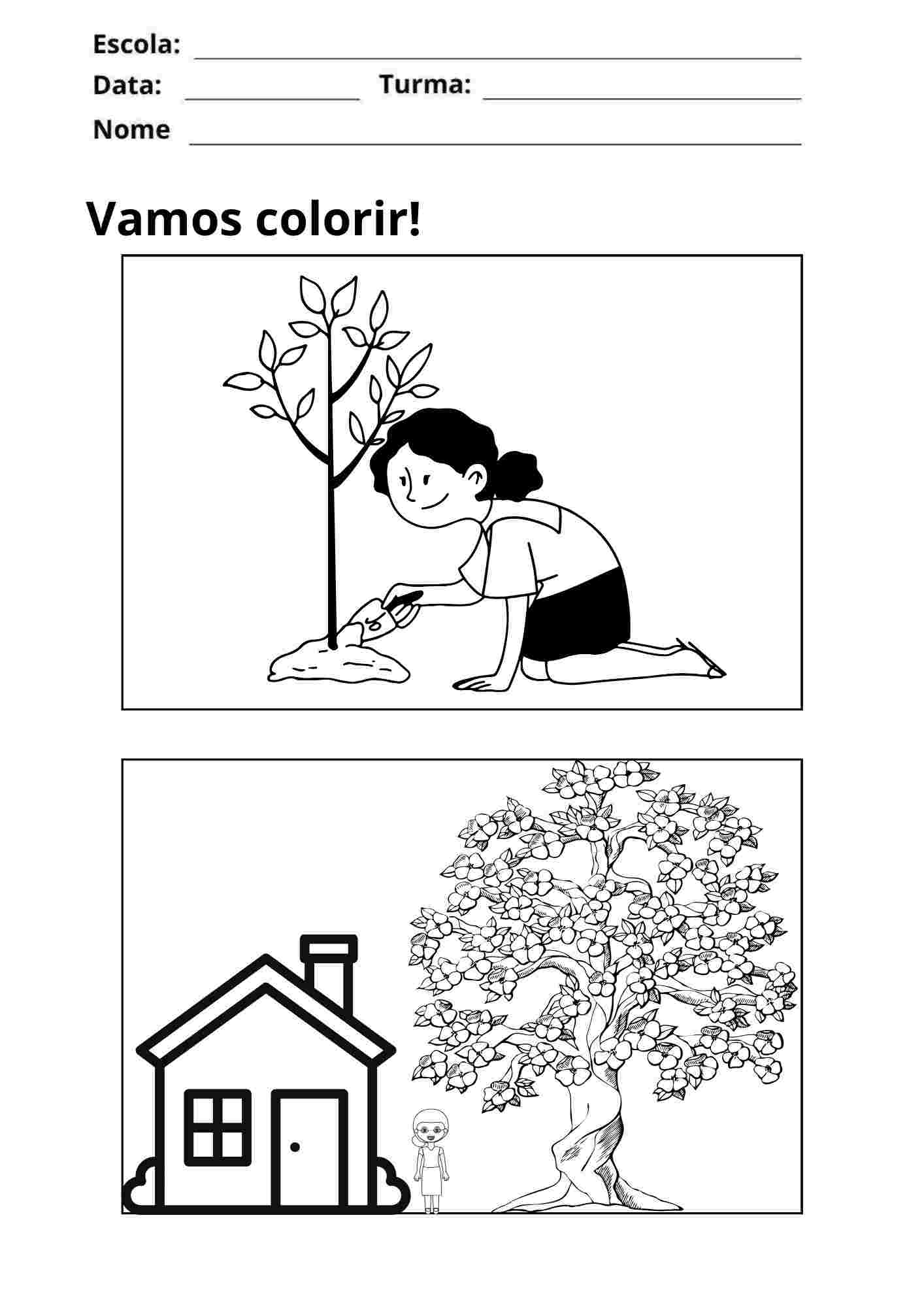 atividade plantar arvores