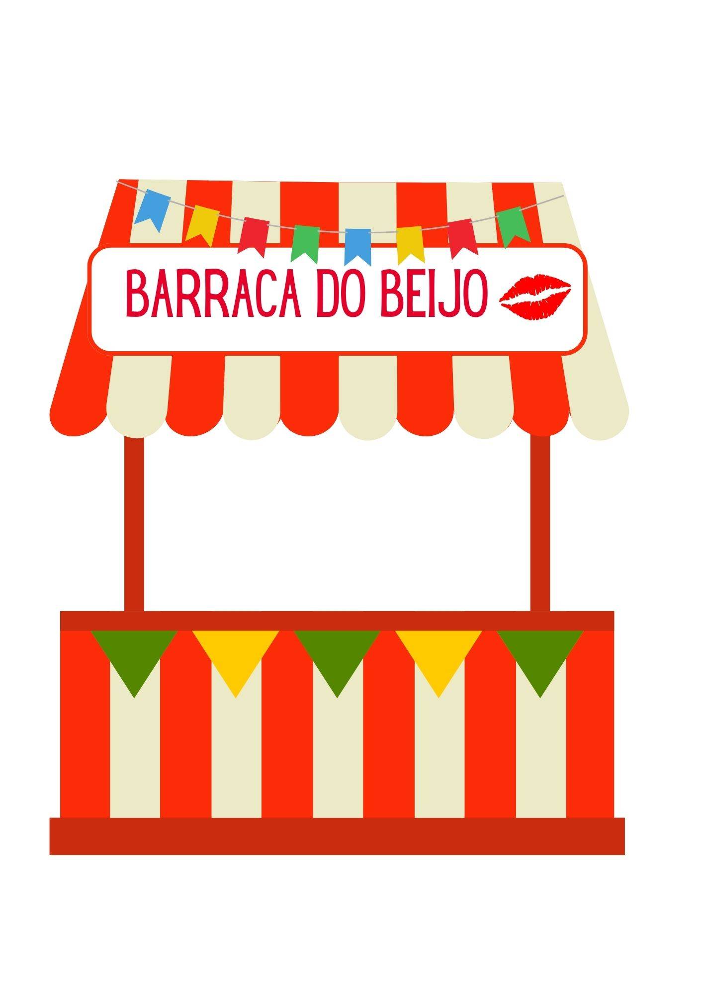 desenho barraca do beijinho para colorir