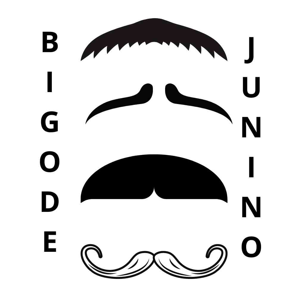 desenho de bigode junino