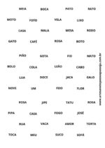 Bingo de palavras para imprimir em PDF - Artesanato Passo a Passo!