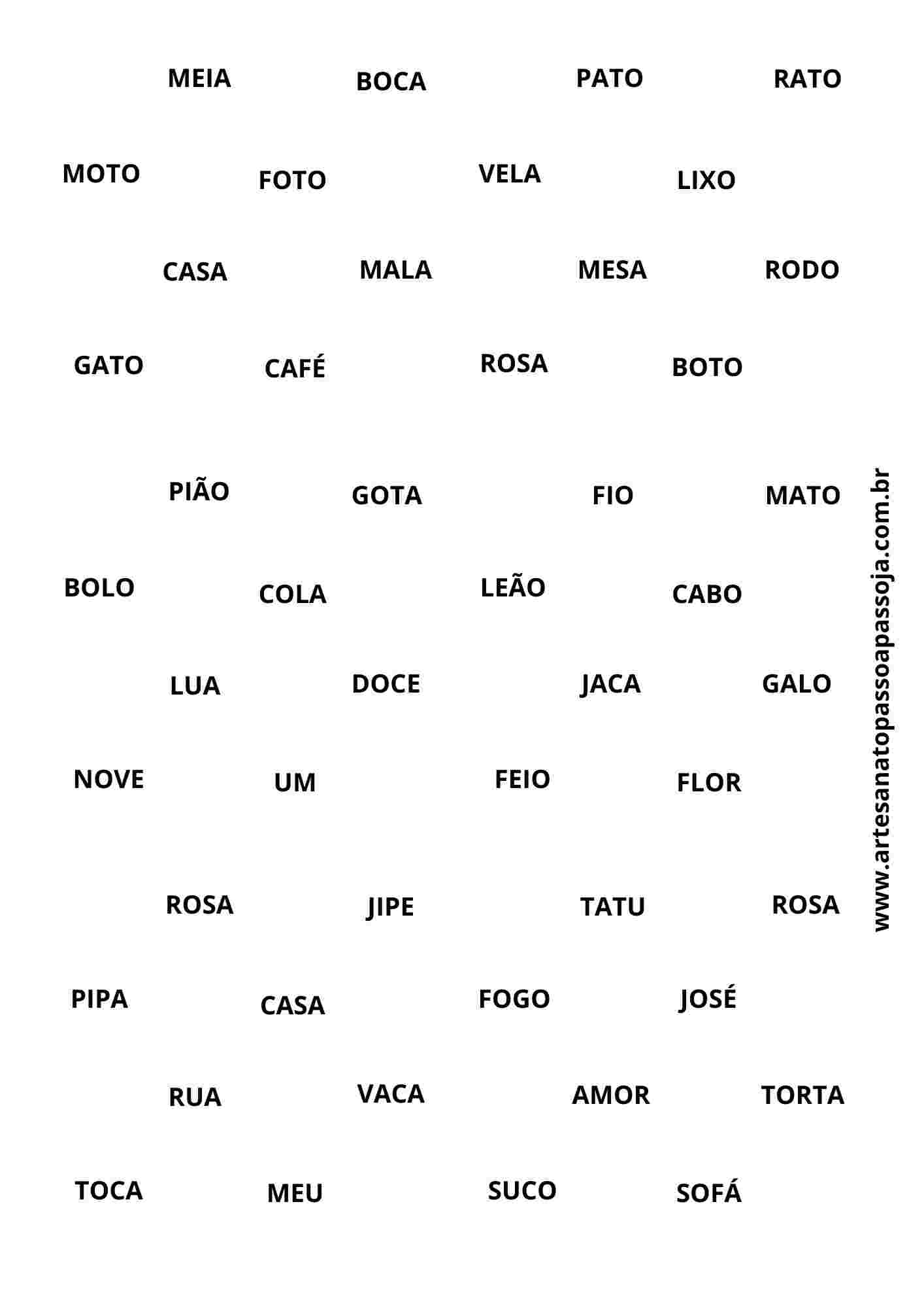 bingo de palavras