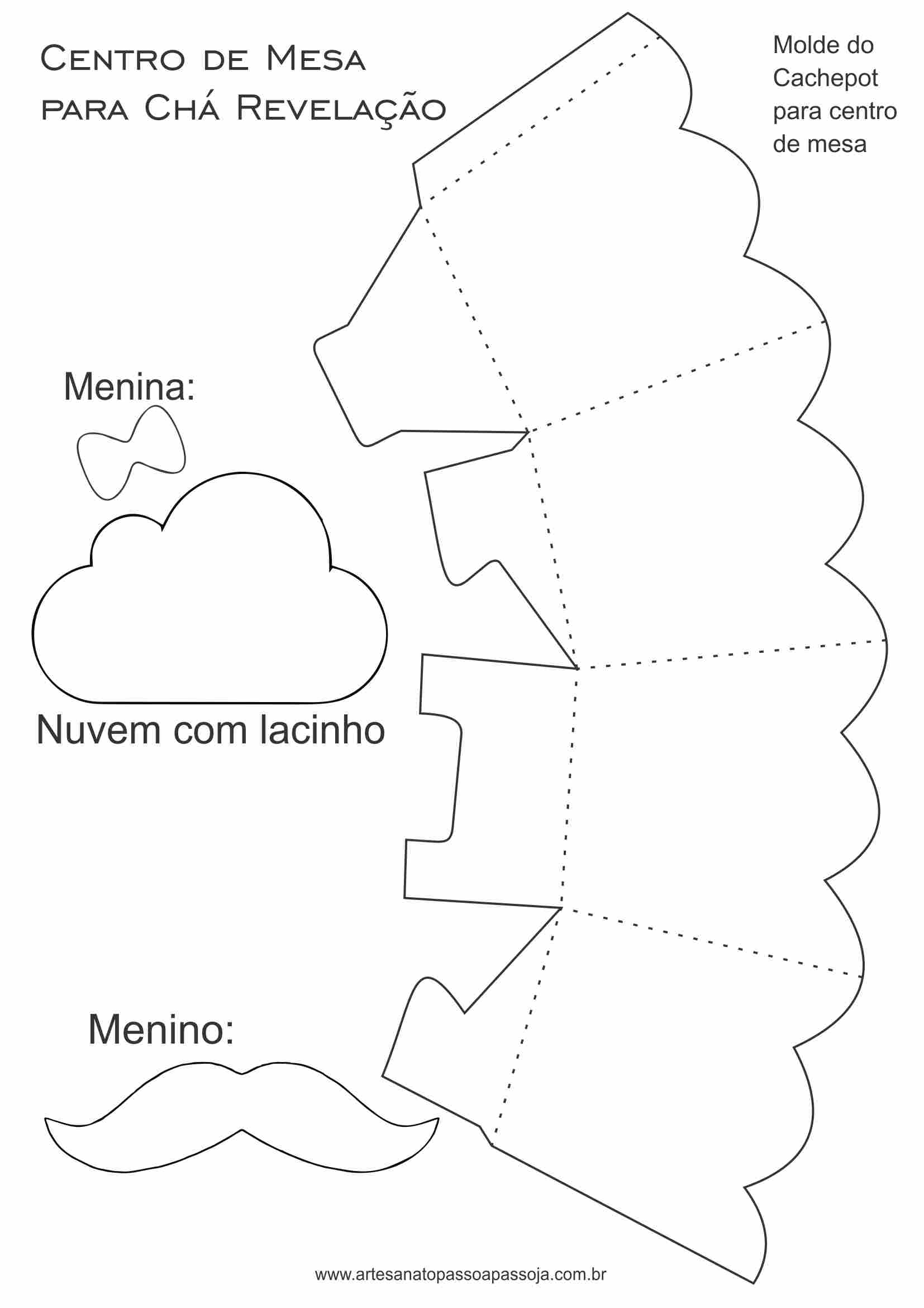 molde de centro de mesa para imprimir