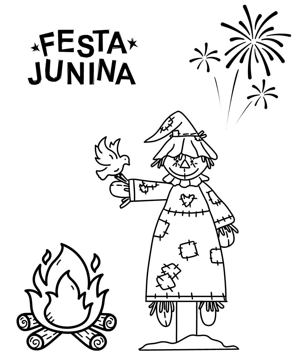 espantalho e fogueira