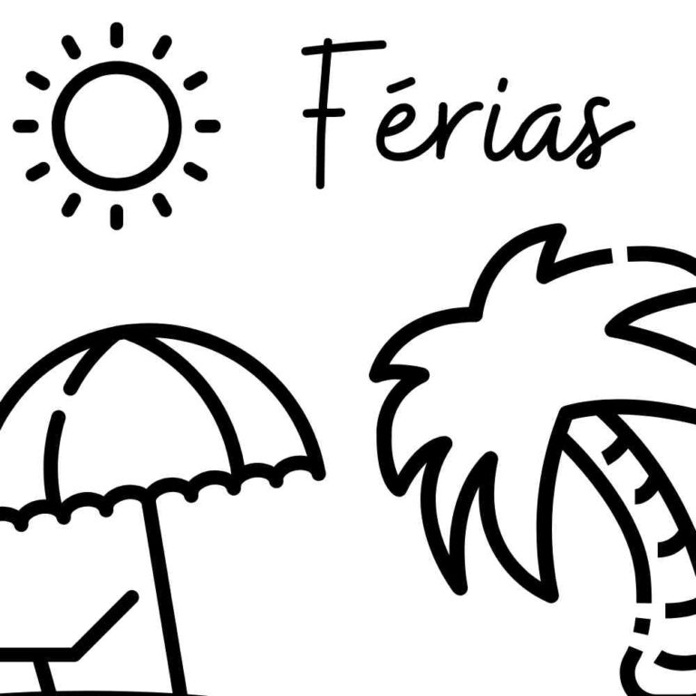 Desenho de férias: 20 modelos para imprimir e colorir - Artesanato ...
