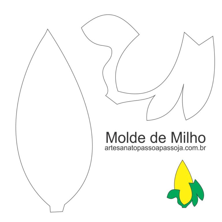Molde de milho para imprimir, recortar ou colorir - Artesanato Passo a ...