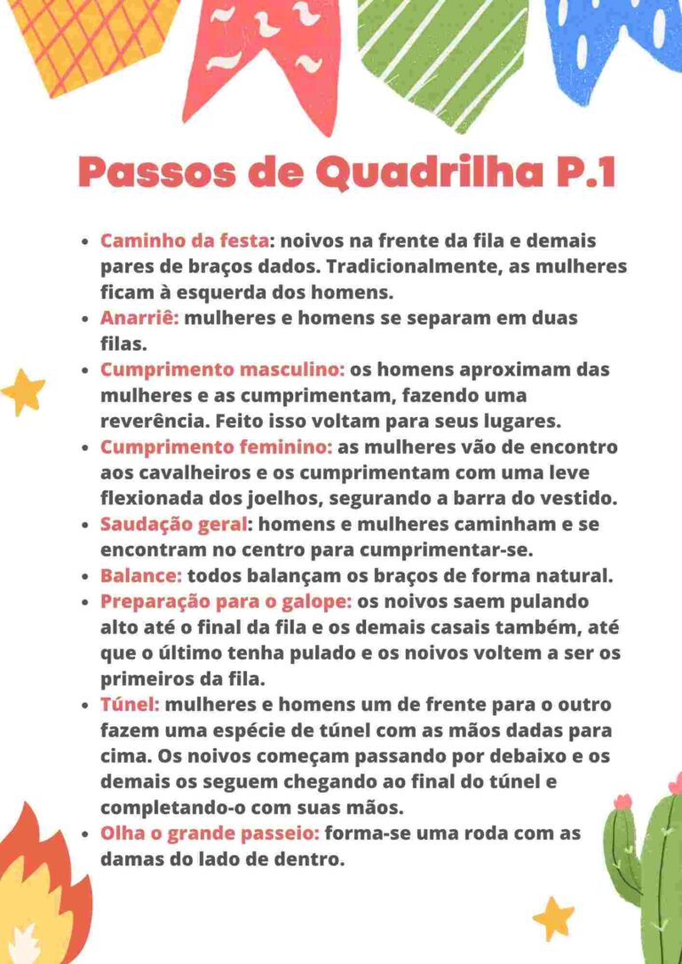 Passos de quadrilha tradicional para imprimir Artesanato Passo a Passo!