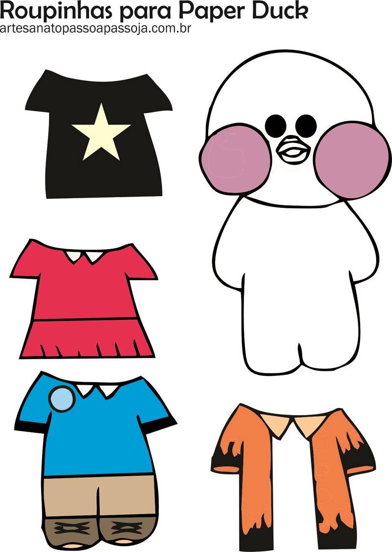 roupas para paper duck