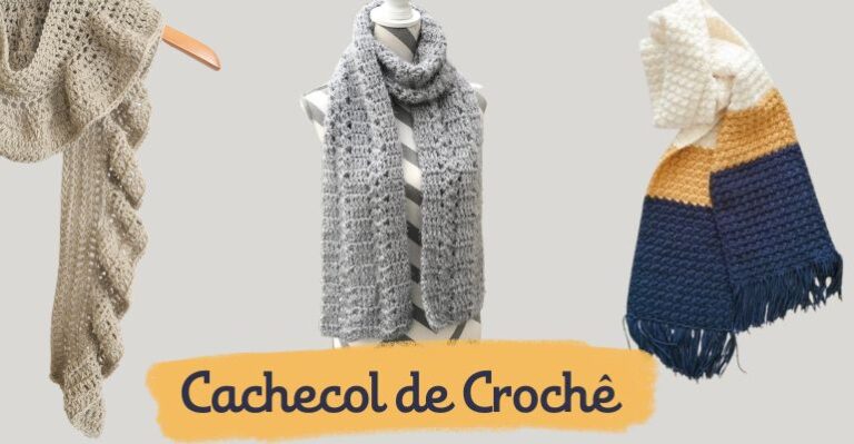 modelos de cachecol em croche