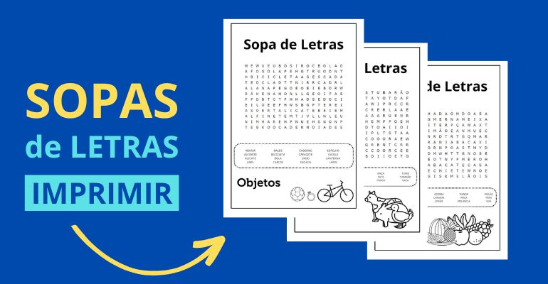 Sopa de Letras de Alimentos para Imprimir - Brinquedos de Papel