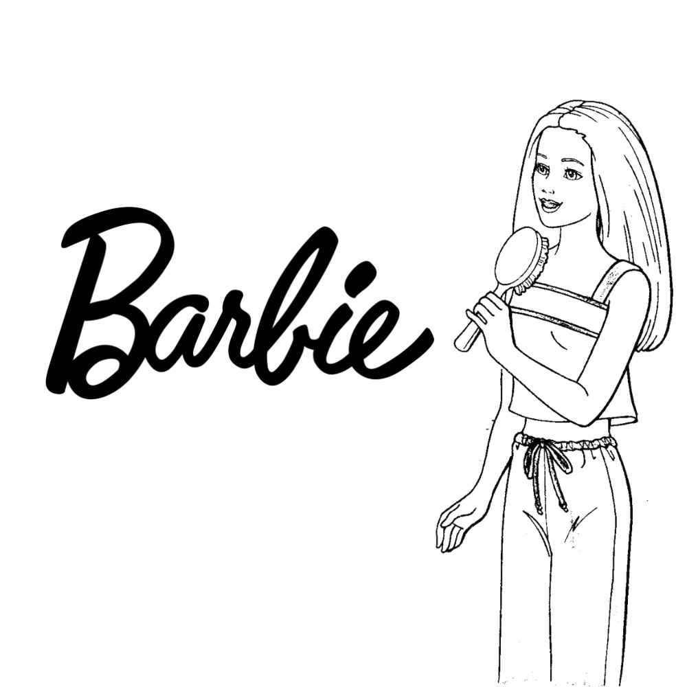 barbie para colorir