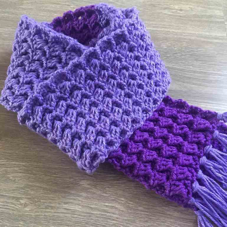 como fazer cachecol de crochê