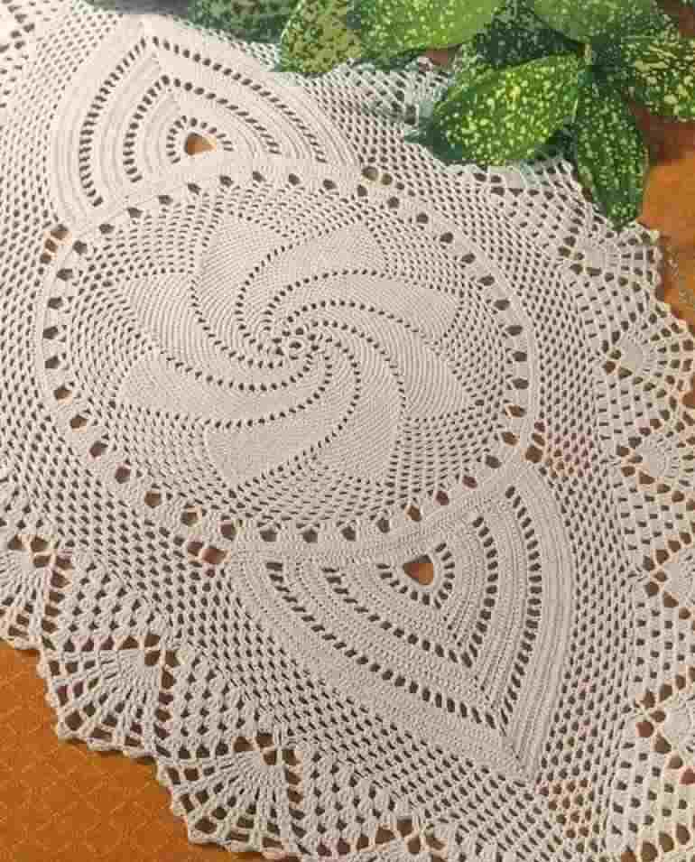 Tapete de crochê simples branco