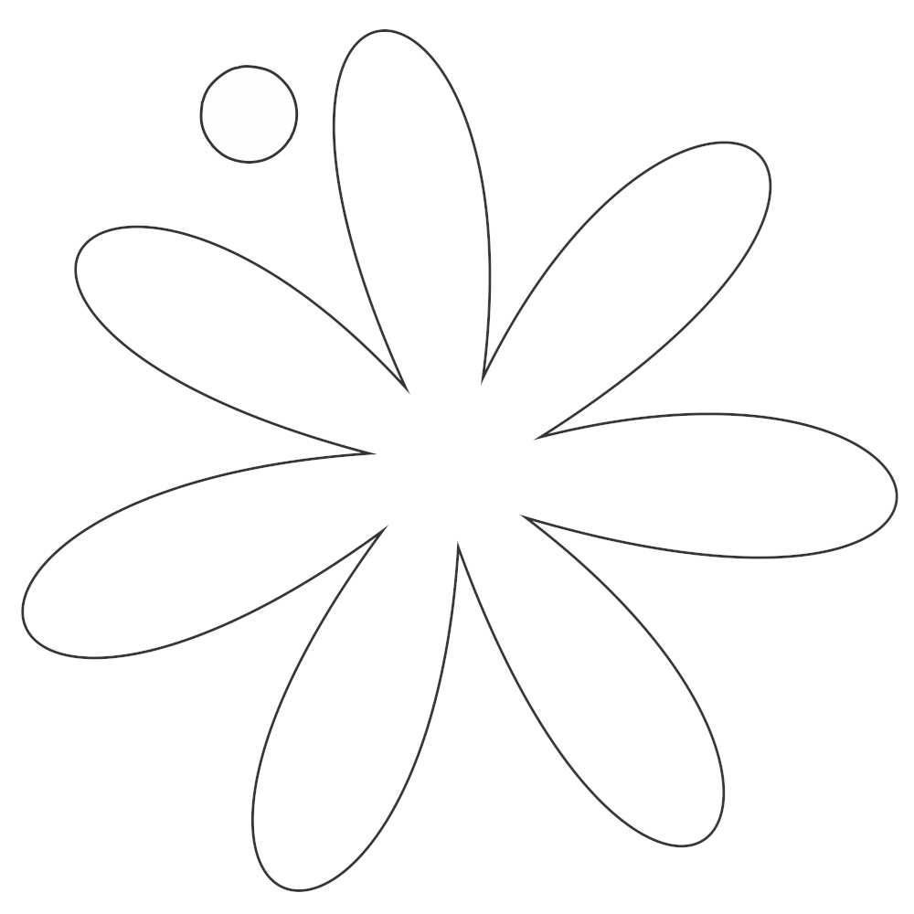 Molde de flor de 7 pétalas