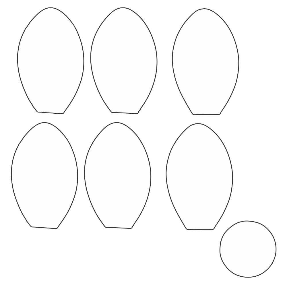 Molde de flor de 6 pétalas