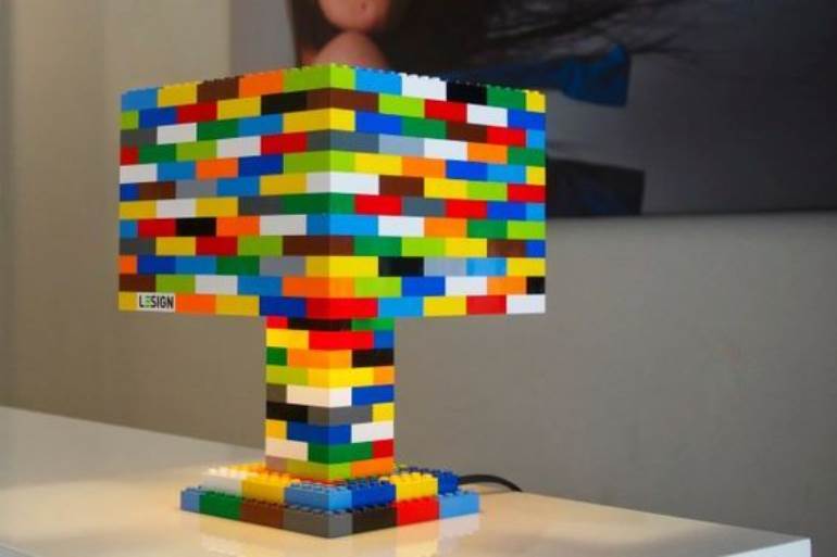 Abajur de lego artesanato