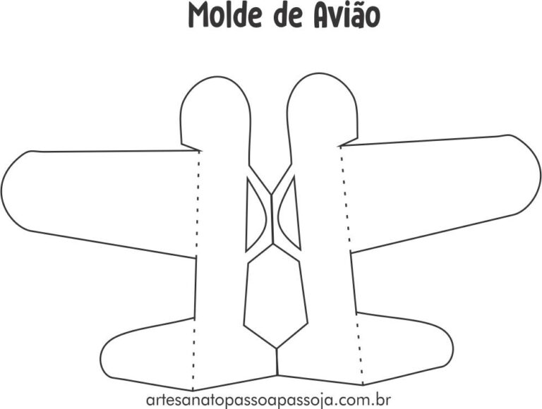 Molde de Avião para imprimir, recortar e montar em PDF - Artesanato ...