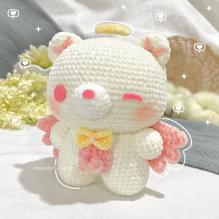 amigurumi ursinho branco