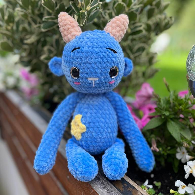 amigurumi azul