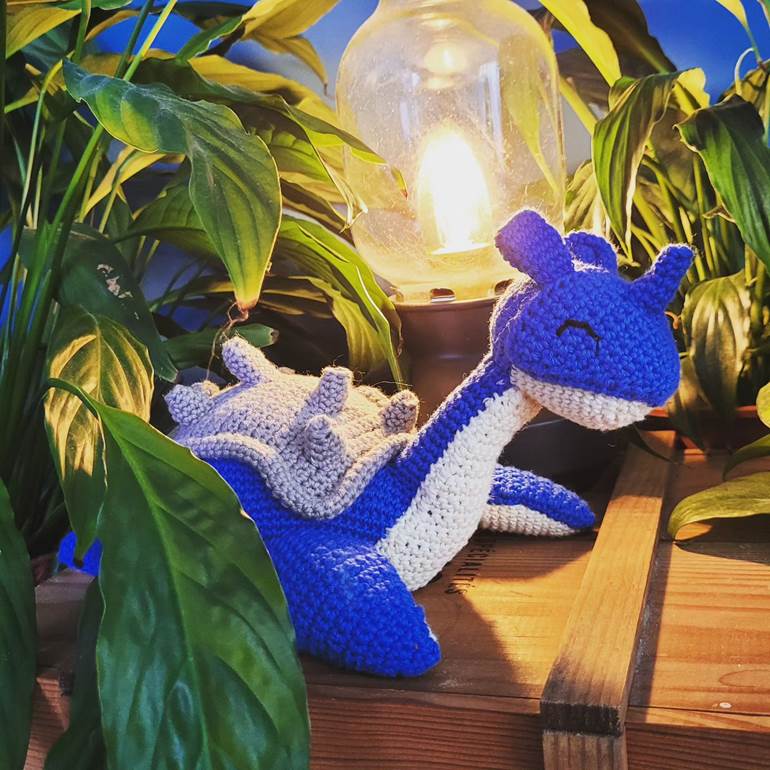 amigurumi de dinossauro