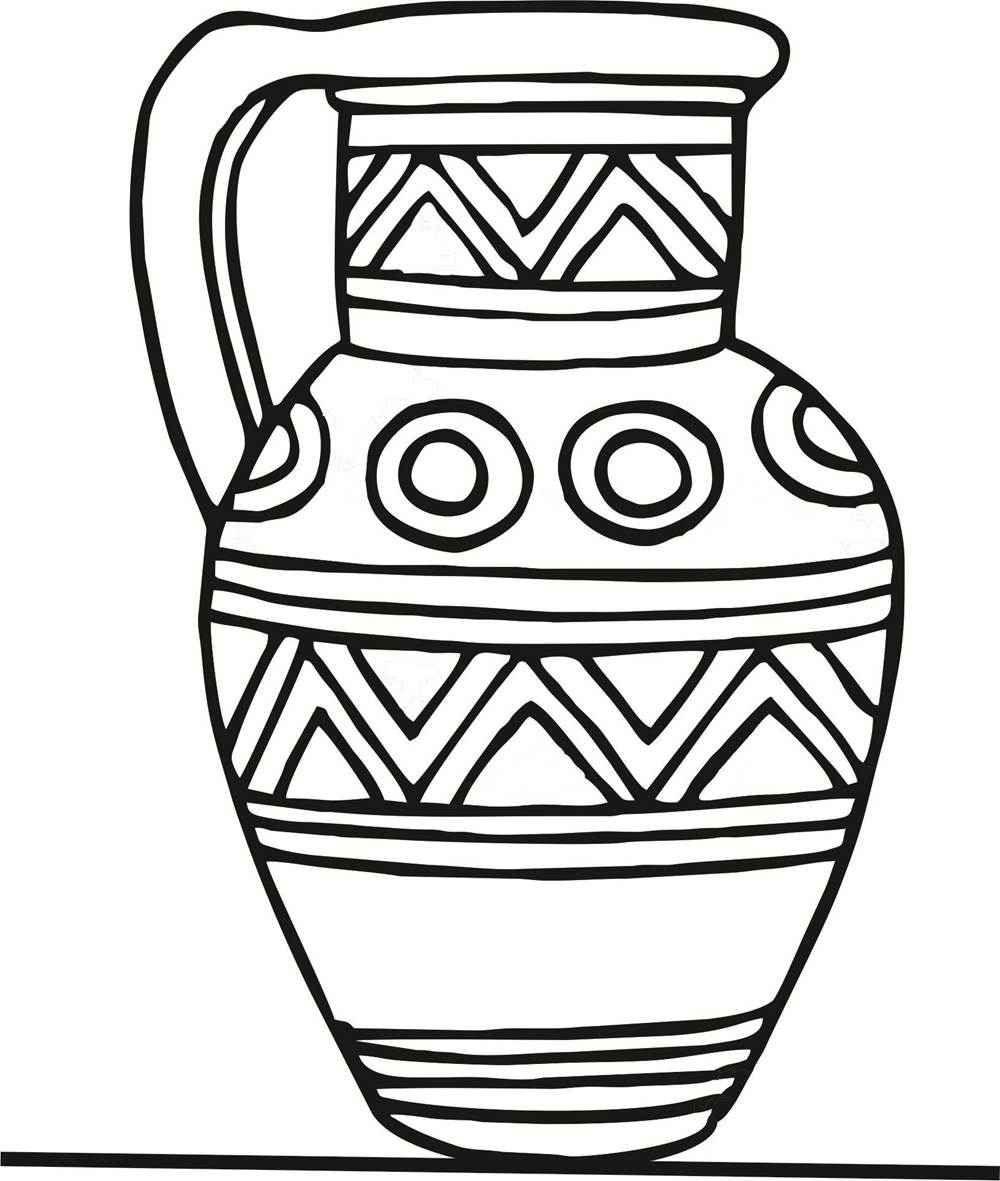 imagem ceramica Marajoara para colorir