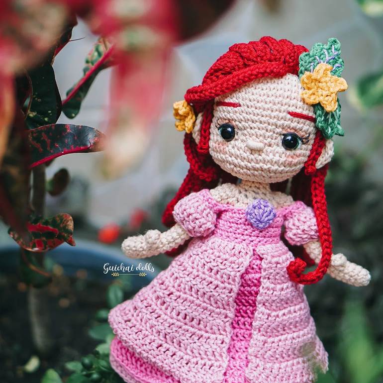 Amigurumi boneca ruiva