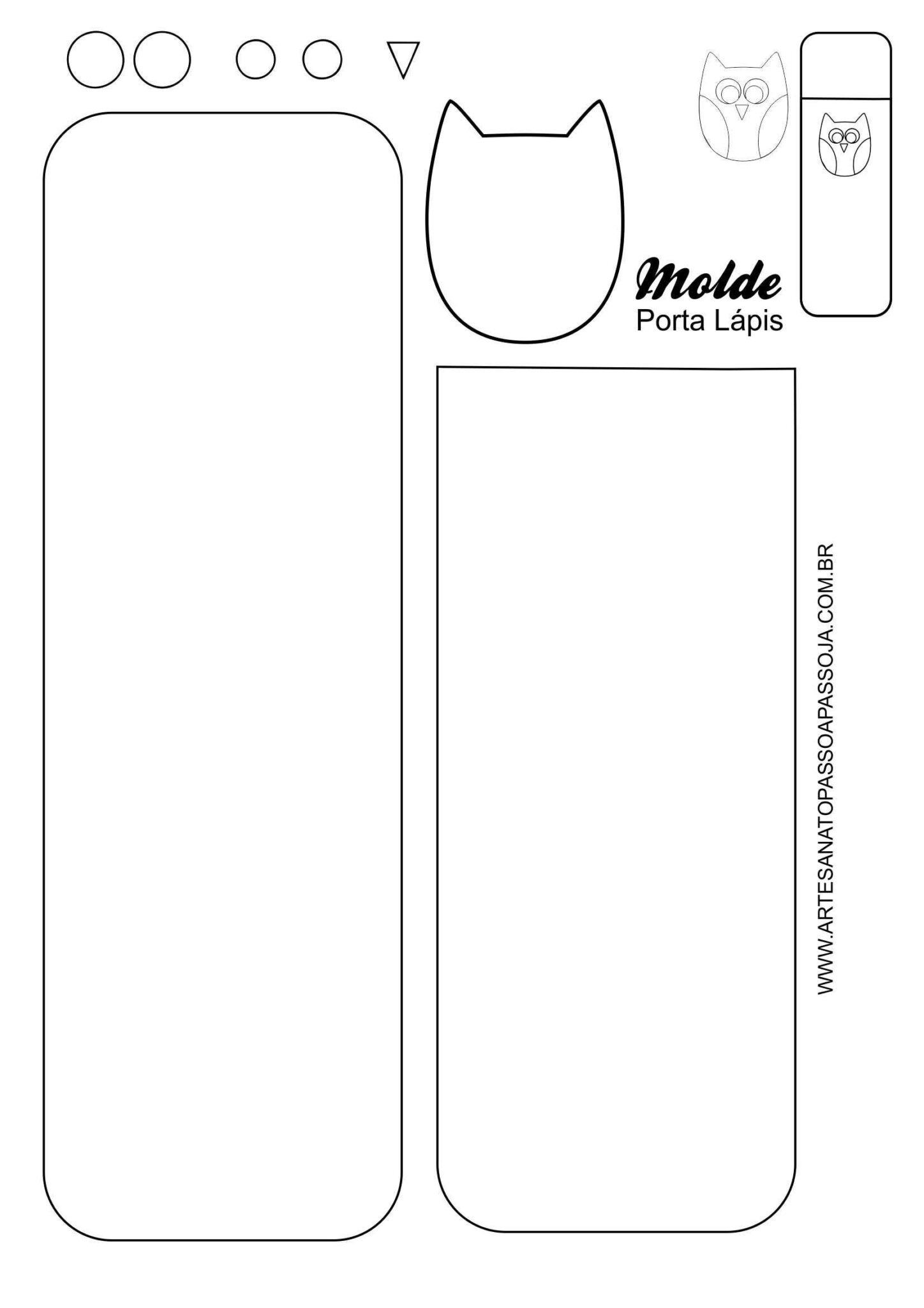 Molde de lápis para imprimir grande em PDF - Artesanato Passo a Passo!