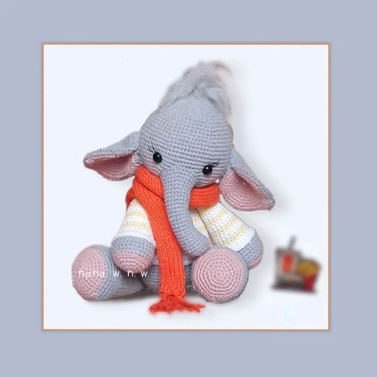 amigurumi de elefante