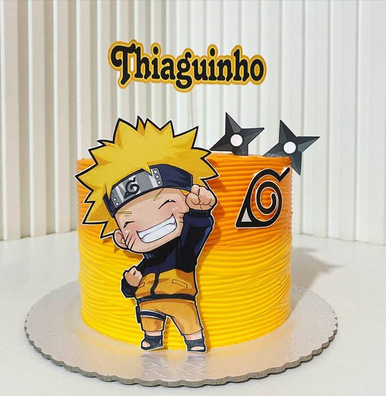 Bolo do Naruto amarelo