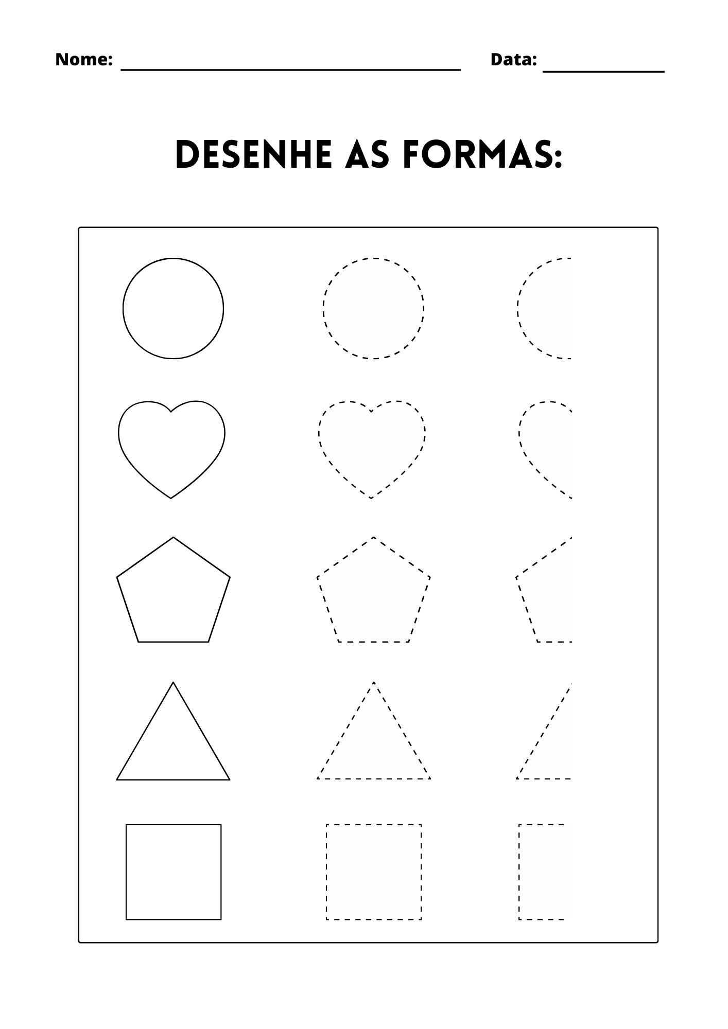 atividade de concentração de pontilhar