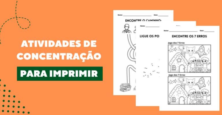 atividades de atenção e concentração para crianças