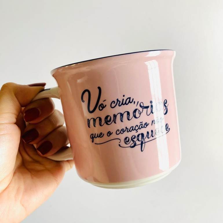 Caneca rosa para vovó