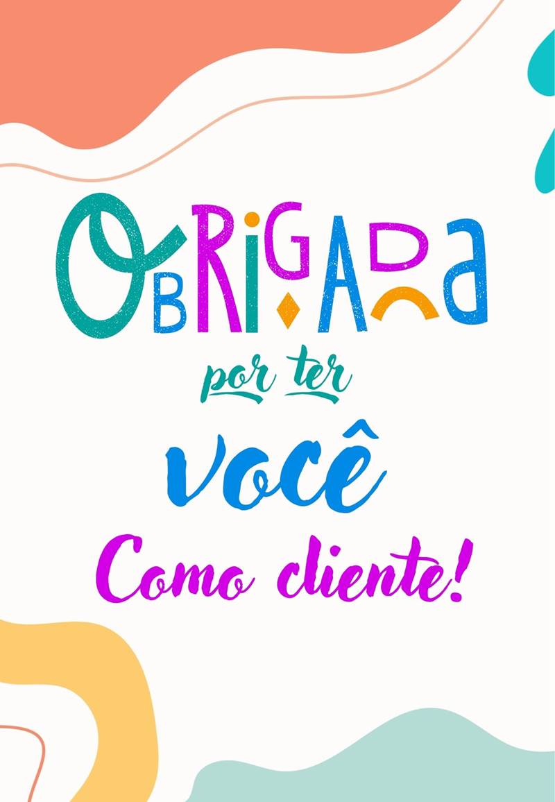 tag de agradecimento ao cliente obrigado