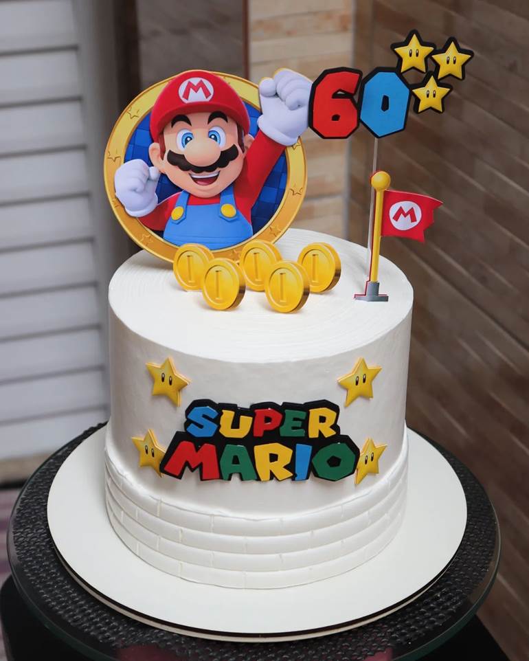 Topo de bolo super mario