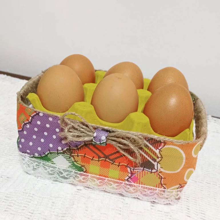 artesanato caixa de ovos