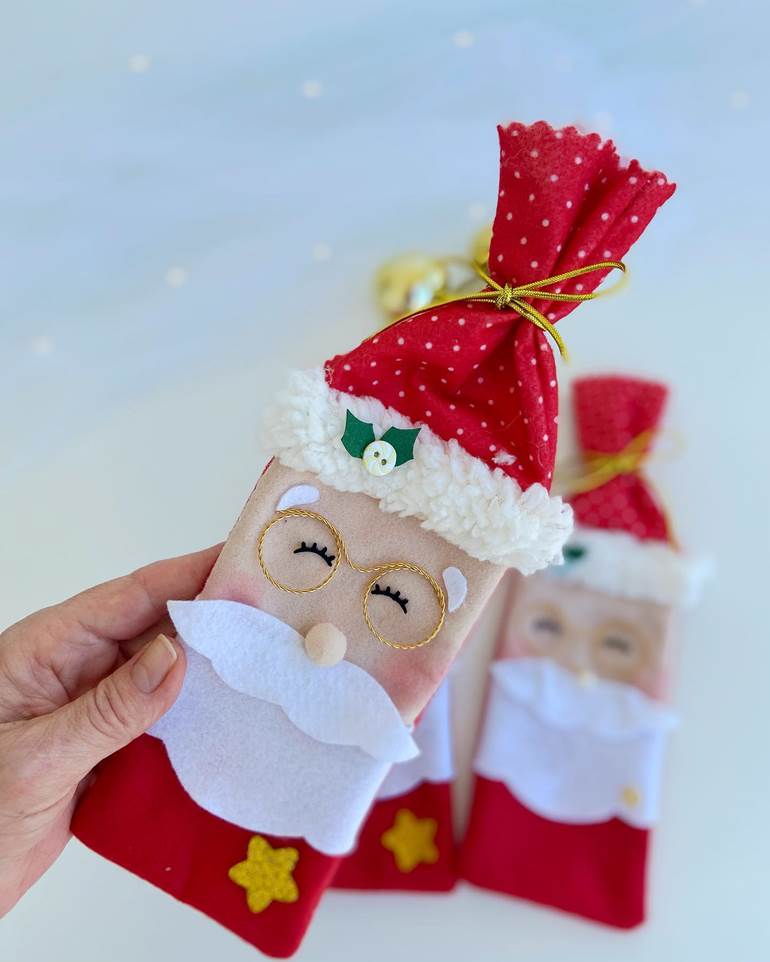 lembrancinhas de Natal para clientes papai noel